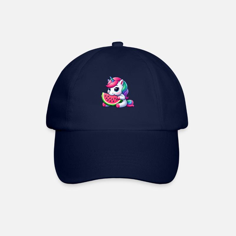 Süßes Einhorn Fruchtig Wassermelone - Baseballkappe - Blau/Blau