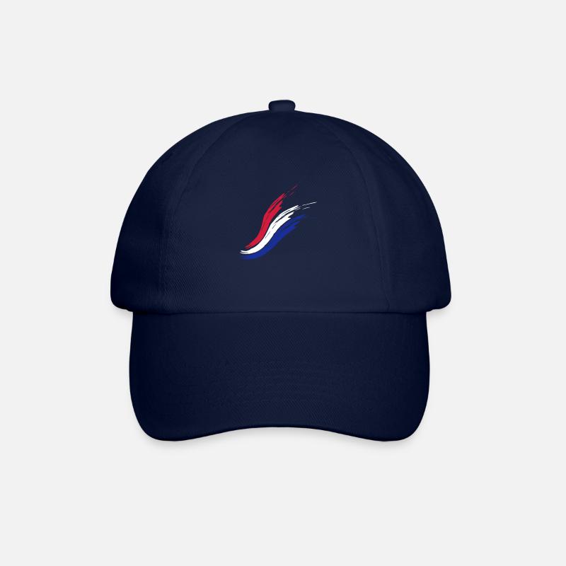 frankreich flagge farbe gemalt tropfen team heimat - Baseballkappe - Blau/Blau