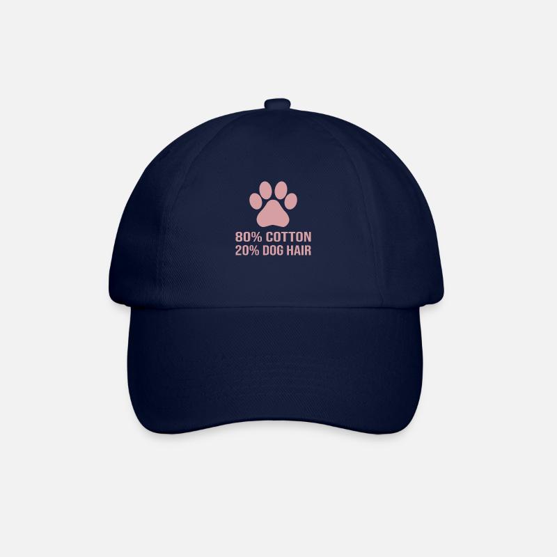 Baumwolle Hundehaare Lustiger Hunde Spruch - Baseballkappe - Blau/Blau
