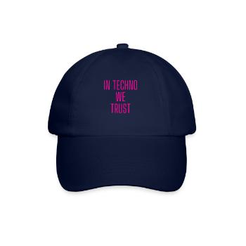in Techno we trust glow pink - Baseballkappe - Blau/Blau - Vorne