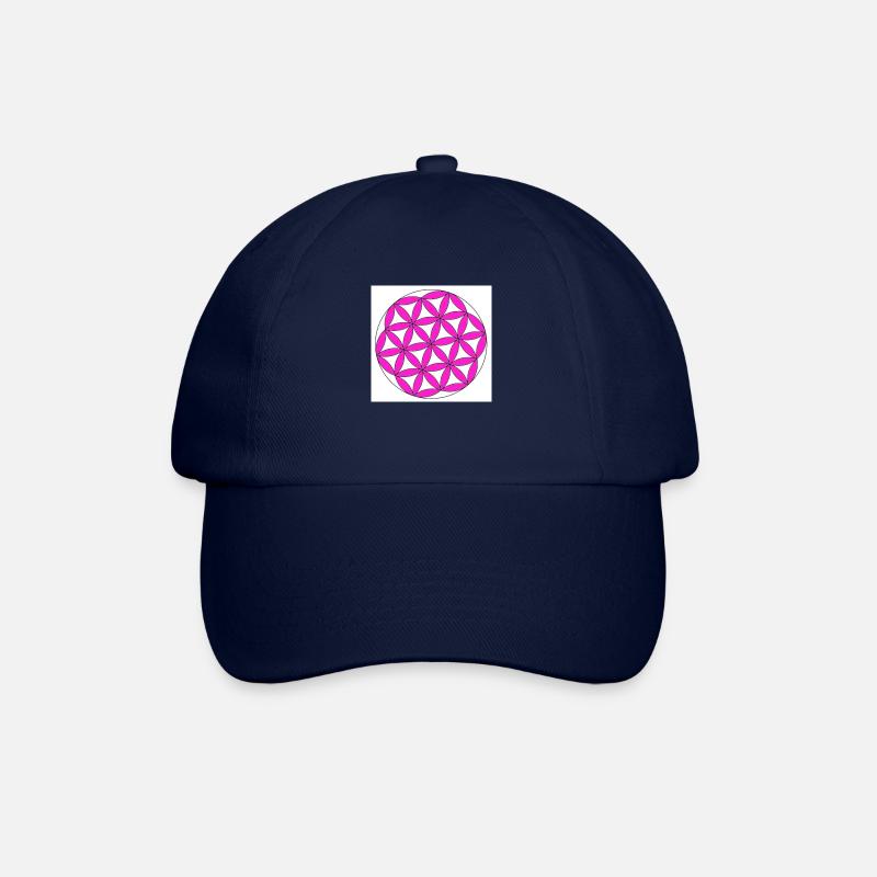 Blume des Lebens pink - Baseballkappe - Blau/Blau