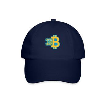 crypto is for virgins - Baseball Cap - blue/blue - Front
