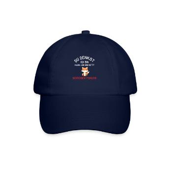 Klein Lieb Nett - Böser Fehler Spruch Fuchs - Baseballkappe - Blau/Blau - Vorne