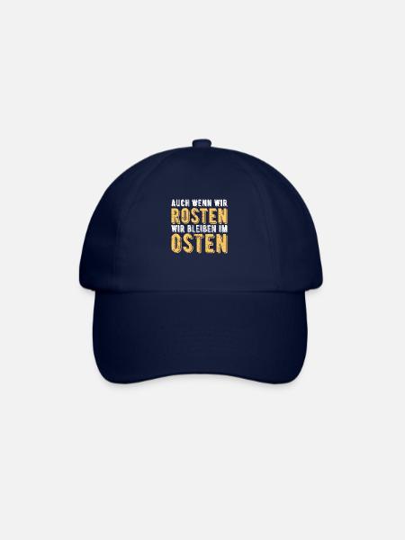 auch wenn wir rosten wir bleiben im Osten Geschenk - Baseballkappe - Blau/Blau