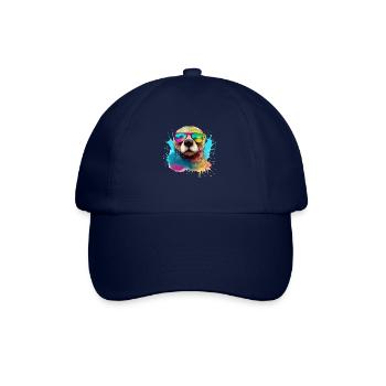 Oxi the bespectacled otter - Baseball Cap - blue/blue - Front