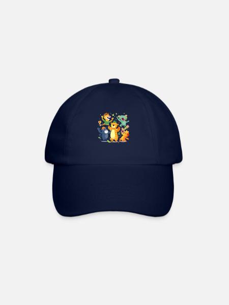 Animals at the party - Baseball Cap - blue/blue