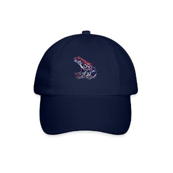 Pfeilgiftfrosch Amphibie in toller retro Optik - Baseballkappe - Blau/Blau - Vorne