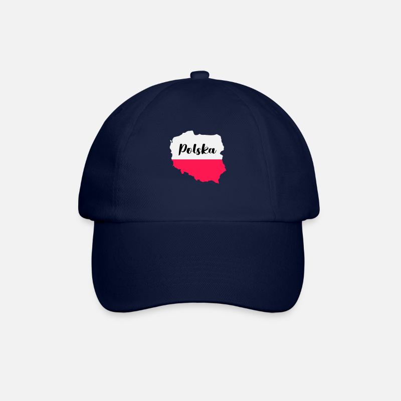 Pologne Polska - Casquette classique - bleu/bleu