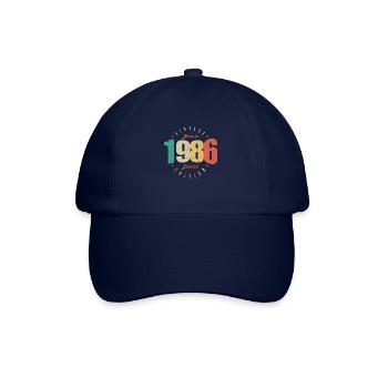 1986 Vintage Retro Geburtstagsgeschenk 1986 - Baseballkappe - Blau/Blau - Vorne