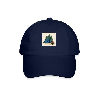 Camping Zelt Tannen - Baseballkappe - Blau/Blau - Vorne