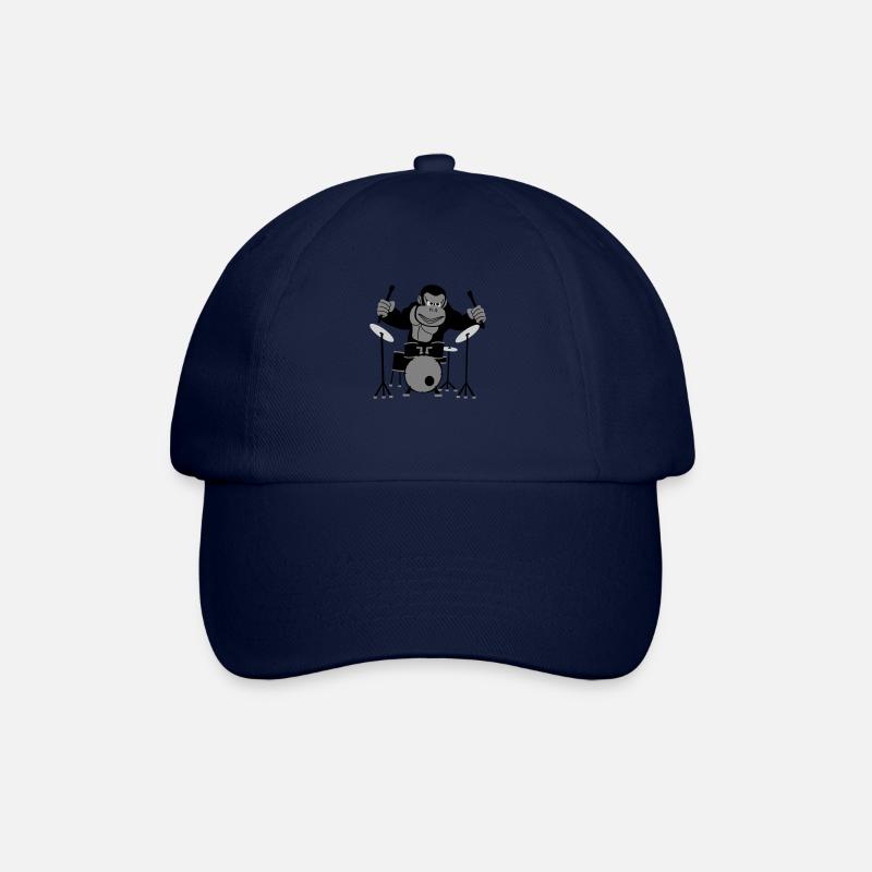 Drumming Gorilla - Baseball Cap - blue/blue