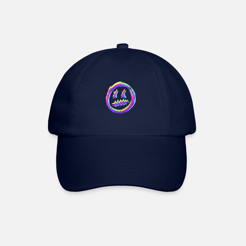 Crazy smiley face - Pépin RVB - Casquette classique - bleu/bleu