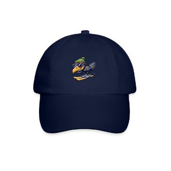 Skifahrender Emu Wintersport - Baseballkappe - Blau/Blau - Vorne