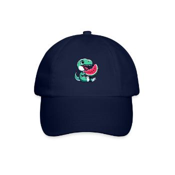 Süßer T-Rex mit Wassermelone Cartoon Sommer Frucht - Baseballkappe - Blau/Blau - Vorne