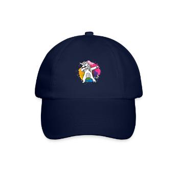 Dabbing Einhorn, Unicorn, Einhörner mit Farben - Baseballkappe - Blau/Blau - Vorne