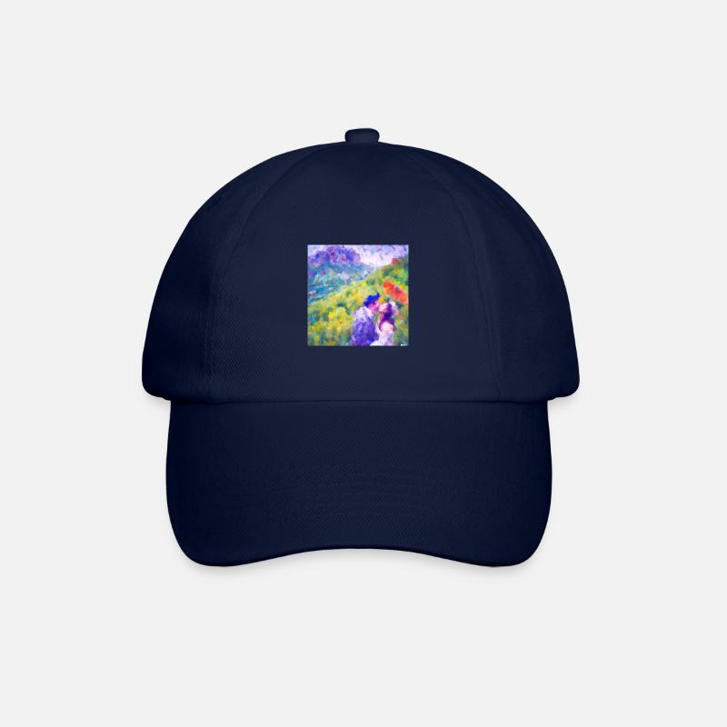Kuss im Stil von Monet - Baseballkappe - Blau/Blau