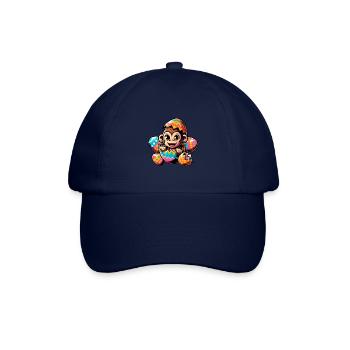 Easter Monkey Hatches Easter Egg Design - Baseball Cap - blue/blue - Front