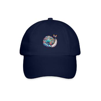 Artistiquement peint baleine éclosion de l’œuf de Pâques - Casquette classique - bleu/bleu - Devant