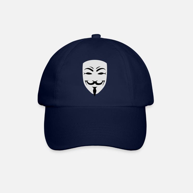 anonymous masque hacker - Casquette classique - bleu/bleu