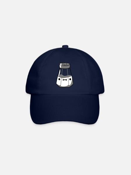 Salt shaker with face - Baseball Cap - blue/blue