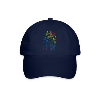 Blumen - Baseballkappe - Blau/Blau - Vorne