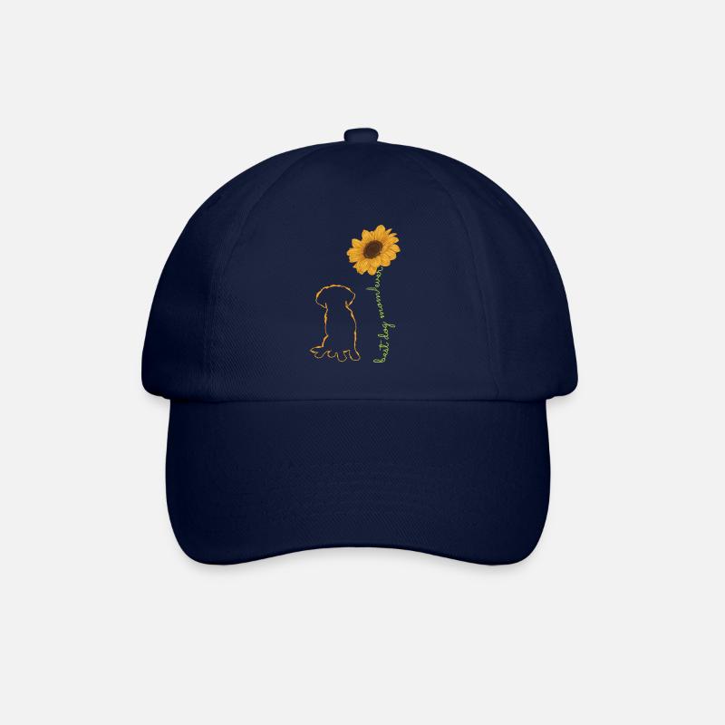 Hund & Sonnenblume Best Dog Mom Ever Hunde Mutter - Baseballkappe - Blau/Blau