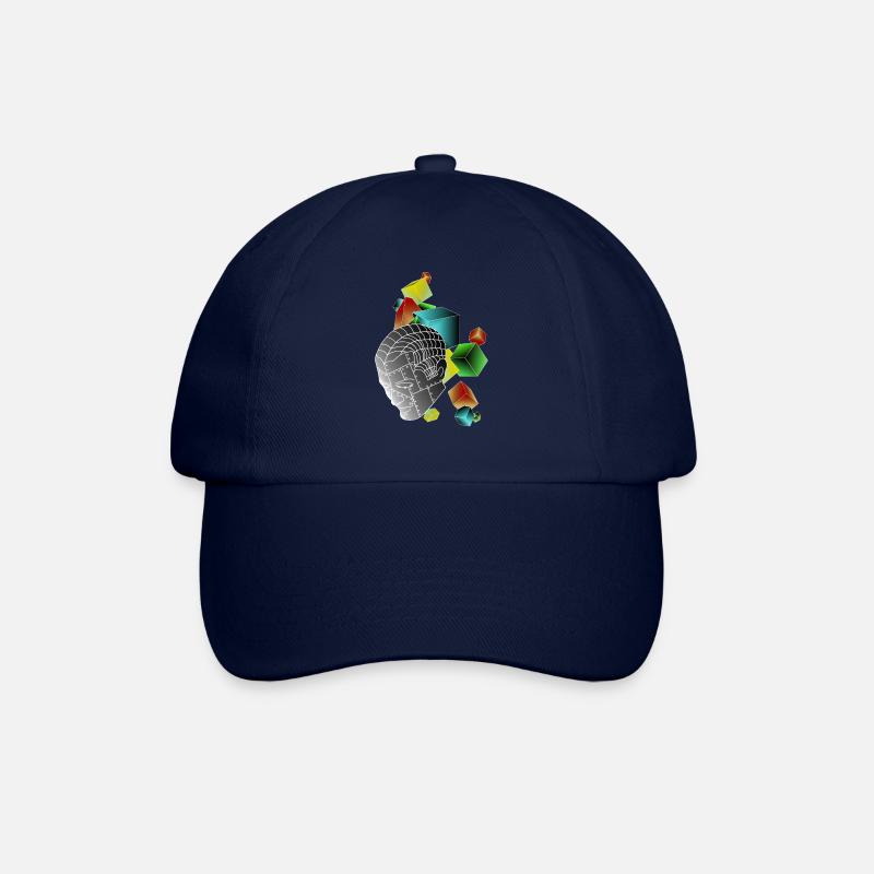 Robots avec des cubes colorés - Casquette classique - bleu/bleu