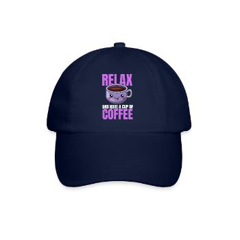 Entspannung Kaffee Design - Baseballkappe - Blau/Blau - Vorne