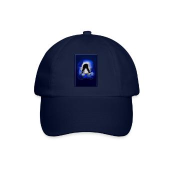 Waldweihnacht im Scherenschnitt Stil - Baseballkappe - Blau/Blau - Vorne