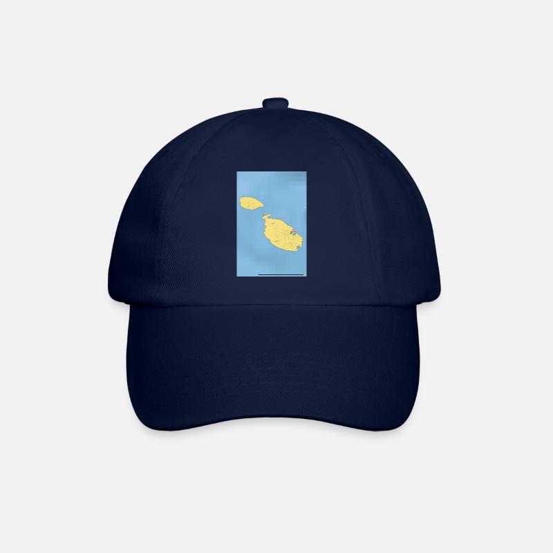 Malta Map - Baseball Cap - blue/blue