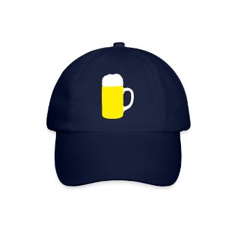 Funny Mallorca Beer Glass LOGO, Booze Beer Shirt - Baseball Cap - blue/blue - Front