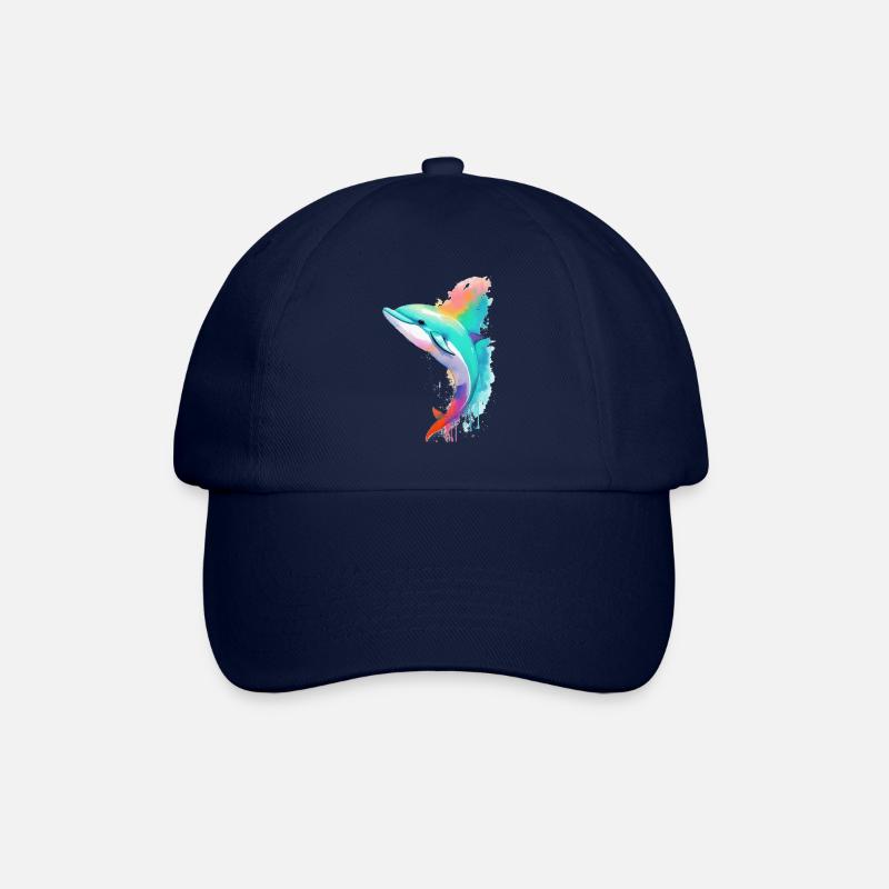 Delfin - Baseballkappe - Blau/Blau