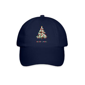 Merry Christmas 8-Bit Retro Christmas Tree - Baseball Cap - blue/blue - Front