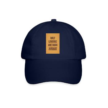 Only legends are born January - Baseballkappe - Blau/Blau - Vorne