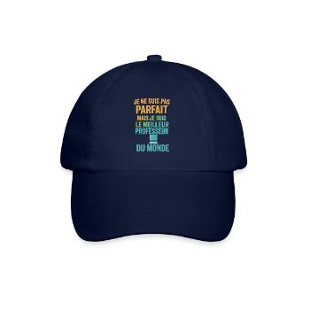 Meilleur professeur du monde idée cadeau prof - Casquette classique - bleu/bleu - Devant