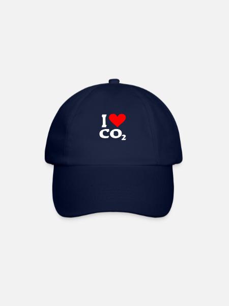 i love co2 - Baseballkappe - Blau/Blau