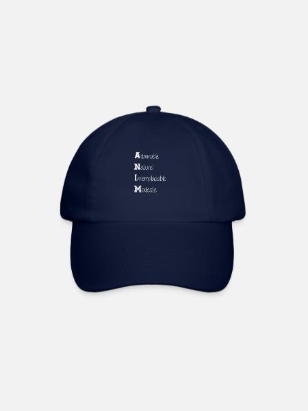 ANIM-blanc - Casquette classique - bleu/bleu