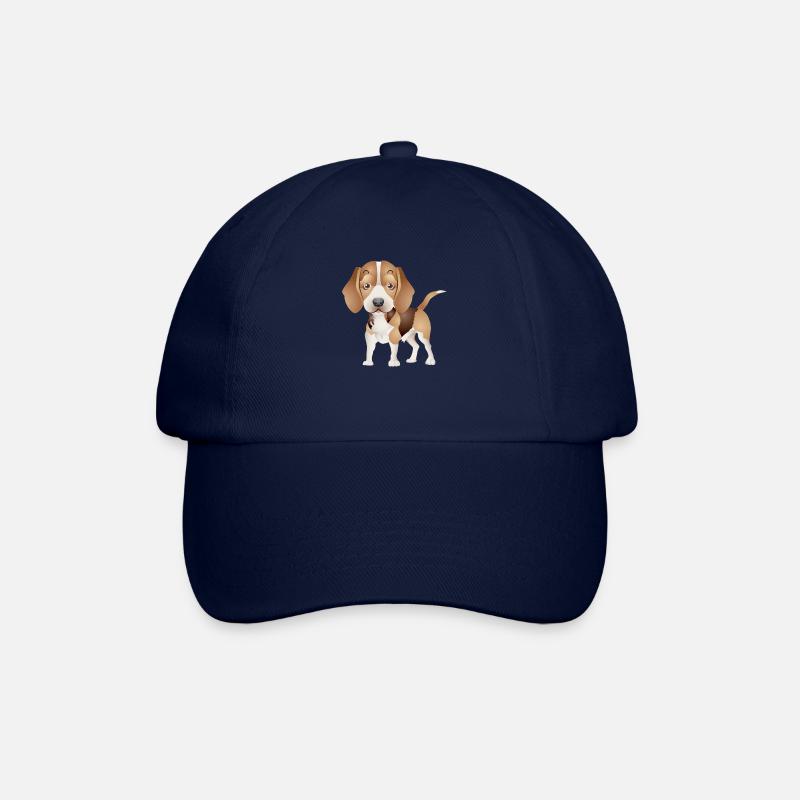 Hund T Shirt selber gestalten - Baseballkappe - Blau/Blau