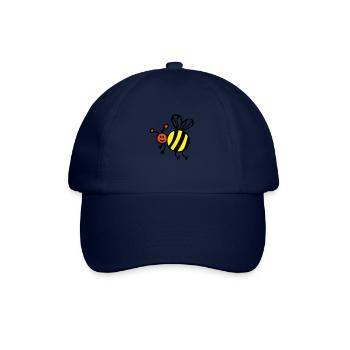 bee bee biene Gesicht Cartoon2 - Baseballkappe - Blau/Blau - Vorne