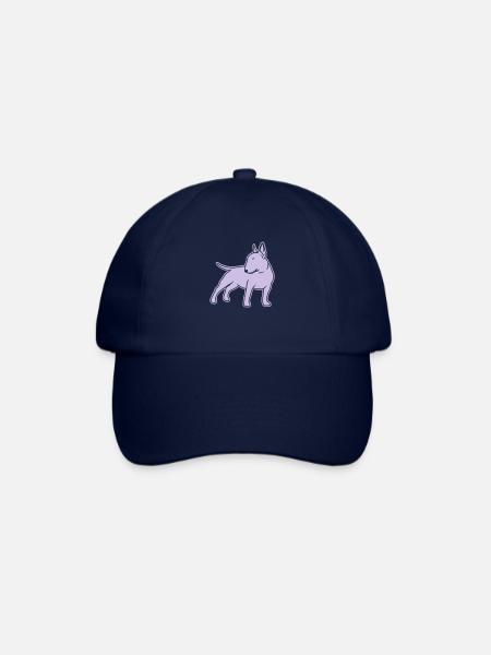 Bullterrier cn_single_1c_4dark - Baseballkappe - Blau/Blau