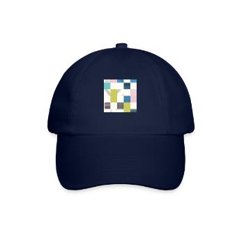 Abstrakte Kunst Quadrate - Baseballkappe - Blau/Blau - Vorne