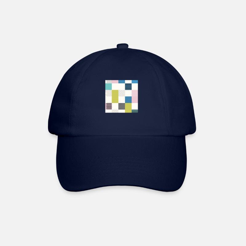Abstract art squares - Baseball Cap - blue/blue