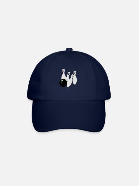 Bowling, Kegeln - Baseballkappe - Blau/Blau