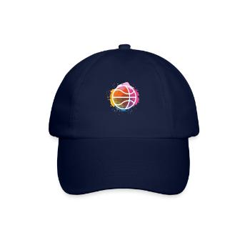 Cute Basketball Basketball Gift In Watercolor - Baseball Cap - blue/blue - Front