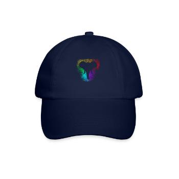 Regenbogenspritzer Elefantenkopf - Baseballkappe - Blau/Blau - Vorne