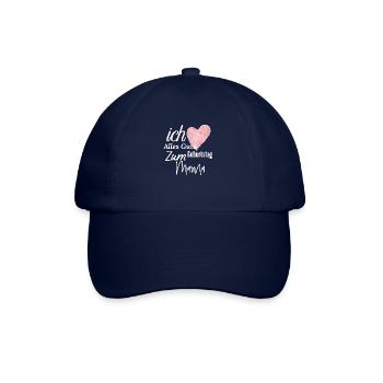 Ich liebe dich alles Gute zum Geburtstag Mama - Baseballkappe - Blau/Blau - Vorne