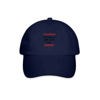 L excellence n'est pas un acte mais une habitude - Casquette classique - bleu/bleu - Devant