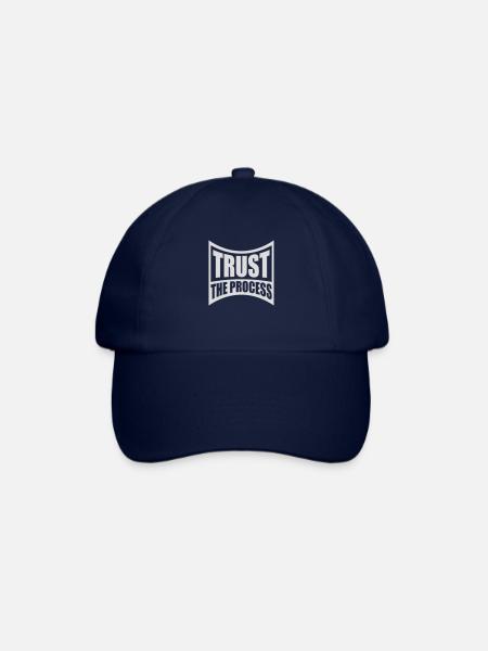 trust the process Zitat - Baseballkappe - Blau/Blau