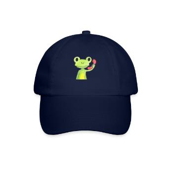 Frosch am Telefon - Baseballkappe - Blau/Blau - Vorne