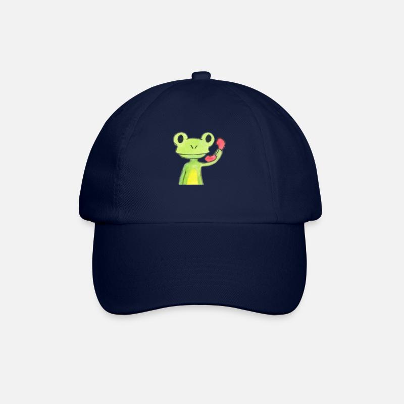 Frosch am Telefon - Baseballkappe - Blau/Blau